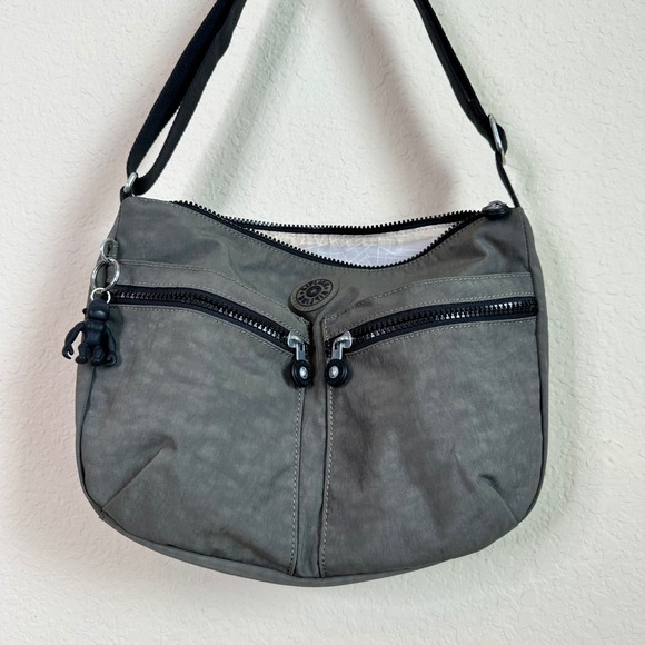 Kipling Handbags - Kipling Izellah Crossbody Bag Moss Green Crinkle Nylon Small Messenger Gorpcore
